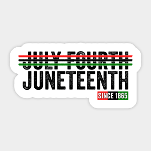 JULY 4TH Juneteenth Since 1865 Know Your History Sticker